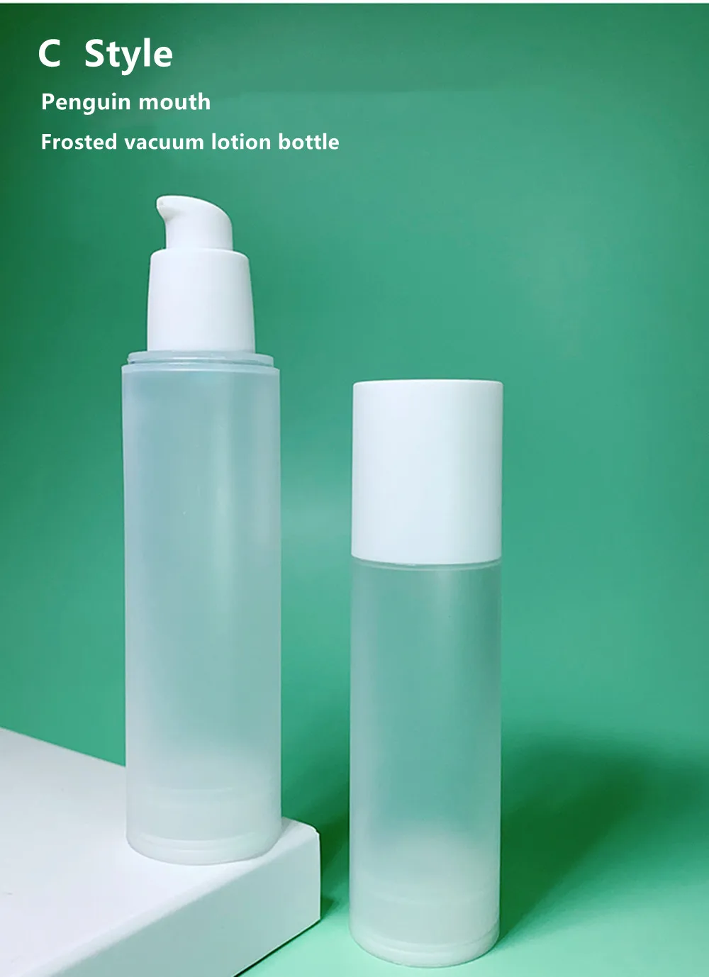 80ML/100ML Frosted spray bottle lotion frosted cosmetic bottle toner Vacuum bottle 100ml 4 style pump