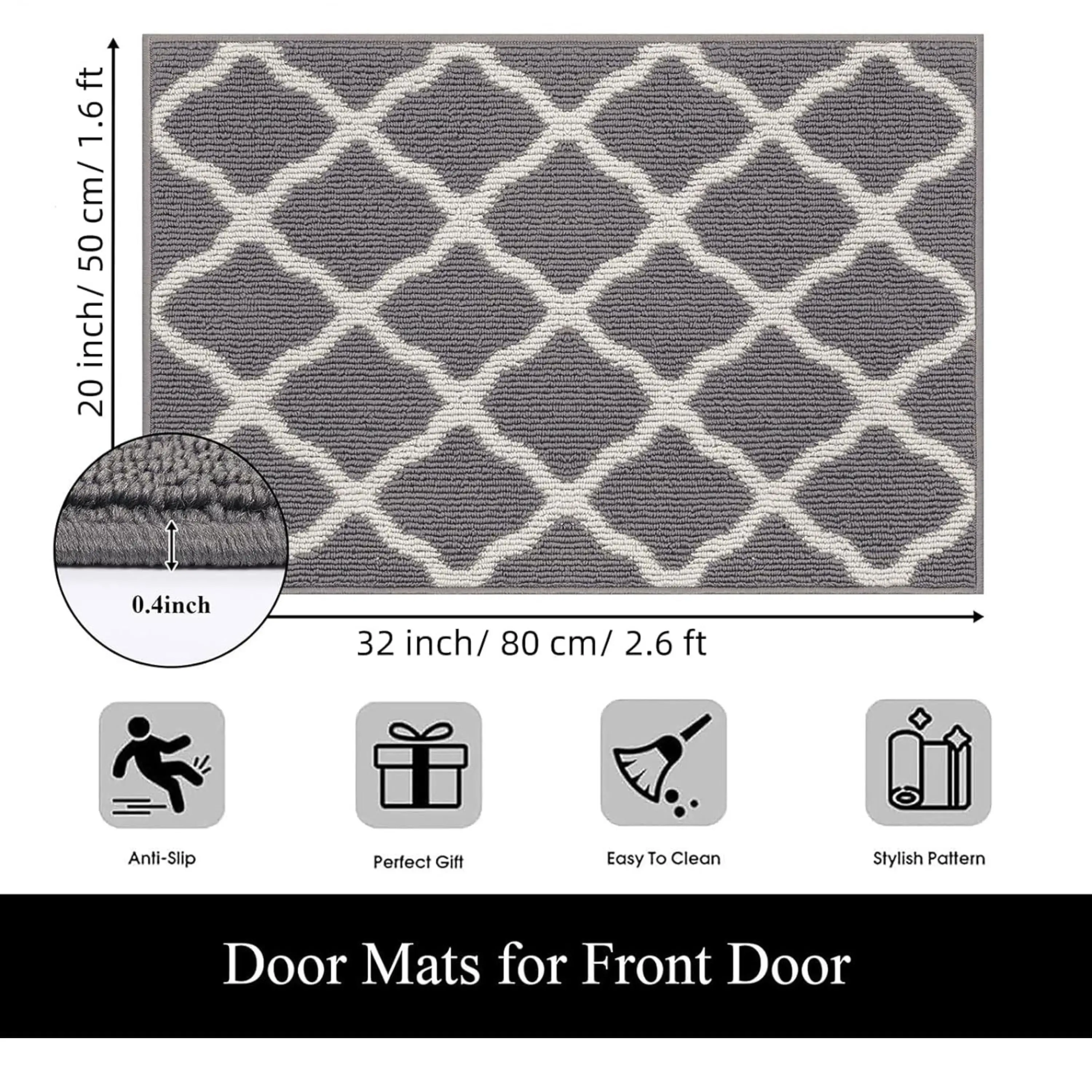 Skymoving New Design Custom Doormat for Home Anti Slip Welcome Entrance Front Door Mats Outdoor Polypropylene Indoor Floor Mats
