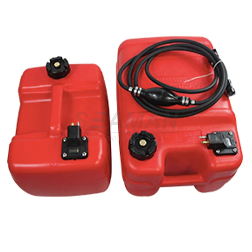 12/24L HDPE пластиковый низкопрофильный морской топливный бак со шлангом и соплом для лодочных моторных лодок