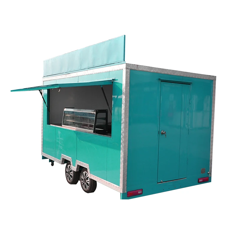Commercial Electric Cold Cooking Food Stand Mobile Food Vending Cart Boat Food Trailer United States Standards