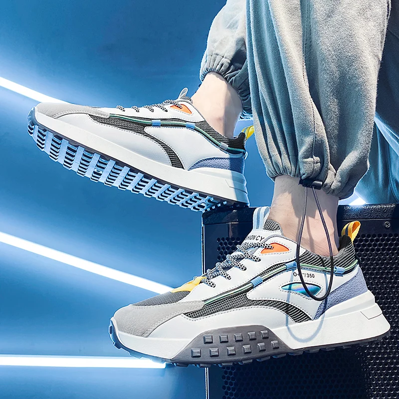 New 2021 Rubber Blend material  Fashion Comfortable New Trend Mens Running Walking Hiking Style Shoes