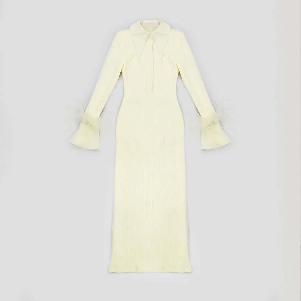 DG090483 New design Dresses Women Lady Elegant long Sleeve knit Dress for wholesales