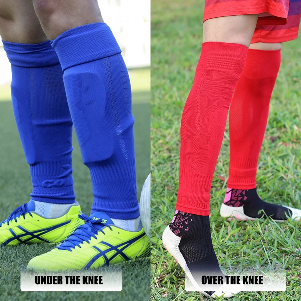 Over Knee Hight Soccer Footless Socks Cycling Half Cut Football Full Leg Calf Support Compression Sleeves Sock