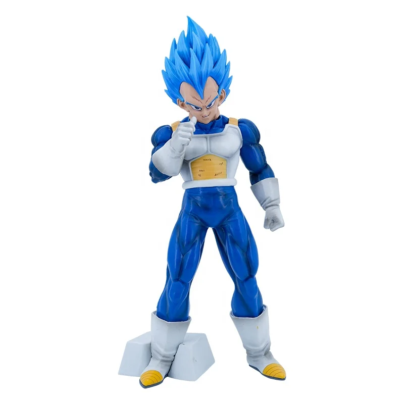 New Wholesale Japanese Anime Figures 28cm Blue Yellow Hair Dragon Z Ball Anime Super Vegeta Figure