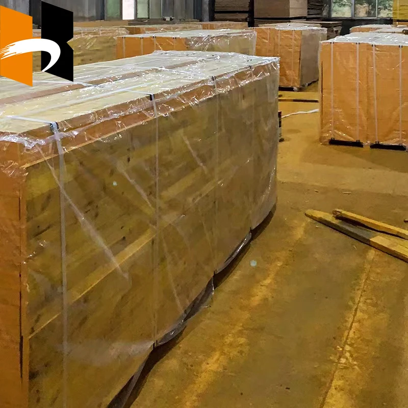 Waterproof Yellow Painting 3 Ply Spruce Fir Shuttering Plywood Formwork Panel
