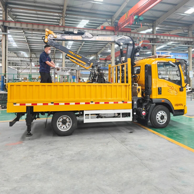 hot Sale Truck Crane 8 Ton steel crap grabber Pickup Truck mounted Crane for sale