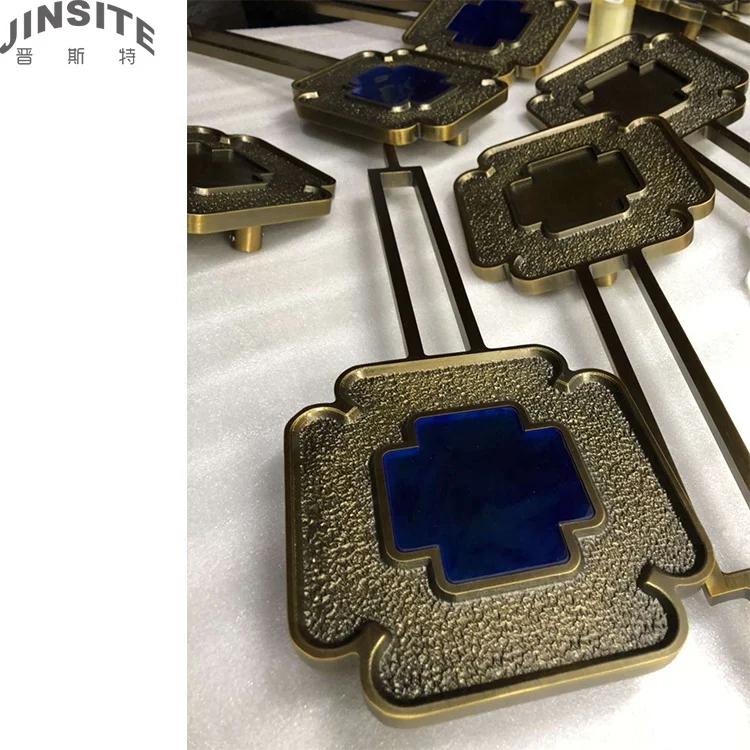 large vintage antique luxury aluminum black door pull  handle for wood door