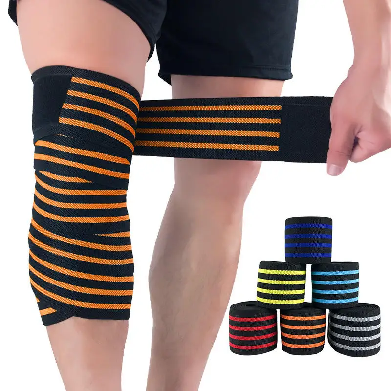 Rodilleras Vendas Para De Factory Custom Adjustable Compression Weightlifting Gym Bandages Sports Knee Pads Support Strap Wraps