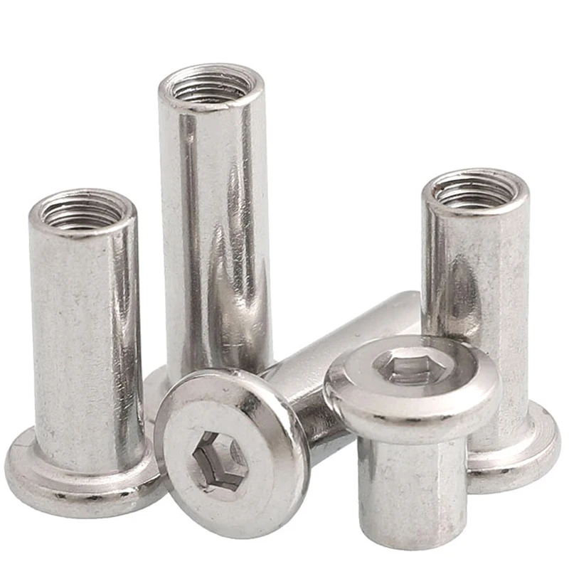 Stainless steel hex socket head screw and nut/ furniture bolt and nut