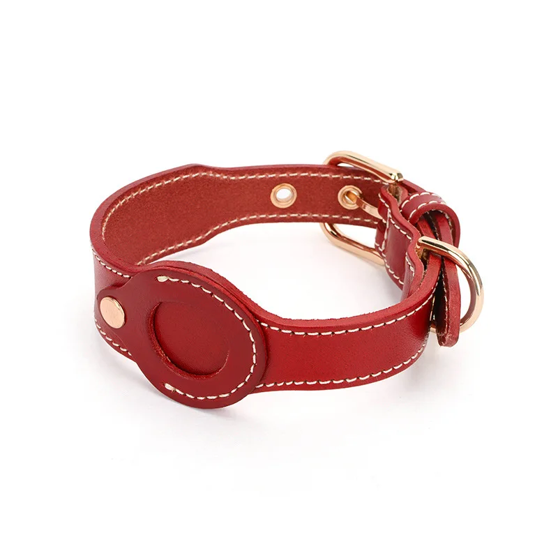 Comfortable Cow Leather Pet Collar Anti-Lost Pet Supplies Durable and Stylish Dog Collar