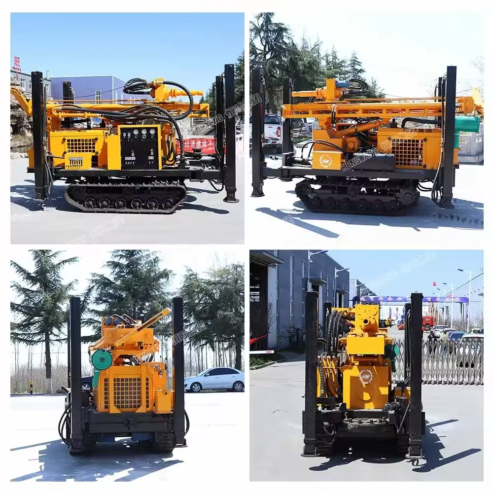 Hengwang Dual Power 180M Water Well and air Compressor Drilling Rig Machine for Engineering