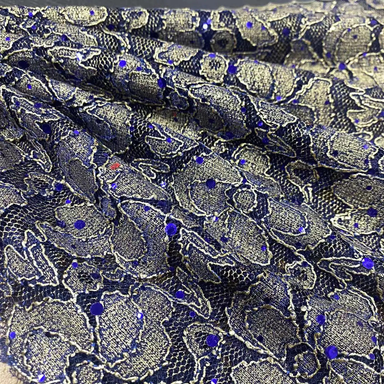 Nylon/Cotton/Rayon Lace foil stamping fabric,Can be made dress fabrics and clothing fabrics,Multi-color custom fabric,wholesale