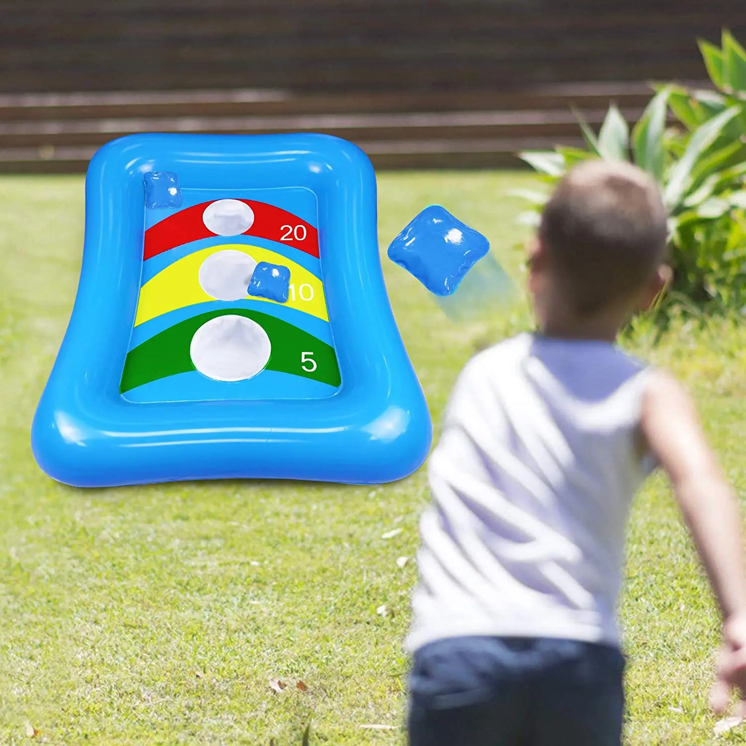 
Pool Toys Bean Bag Toss Games Inflatable Floating Board Set Toss Toys for Kids 
