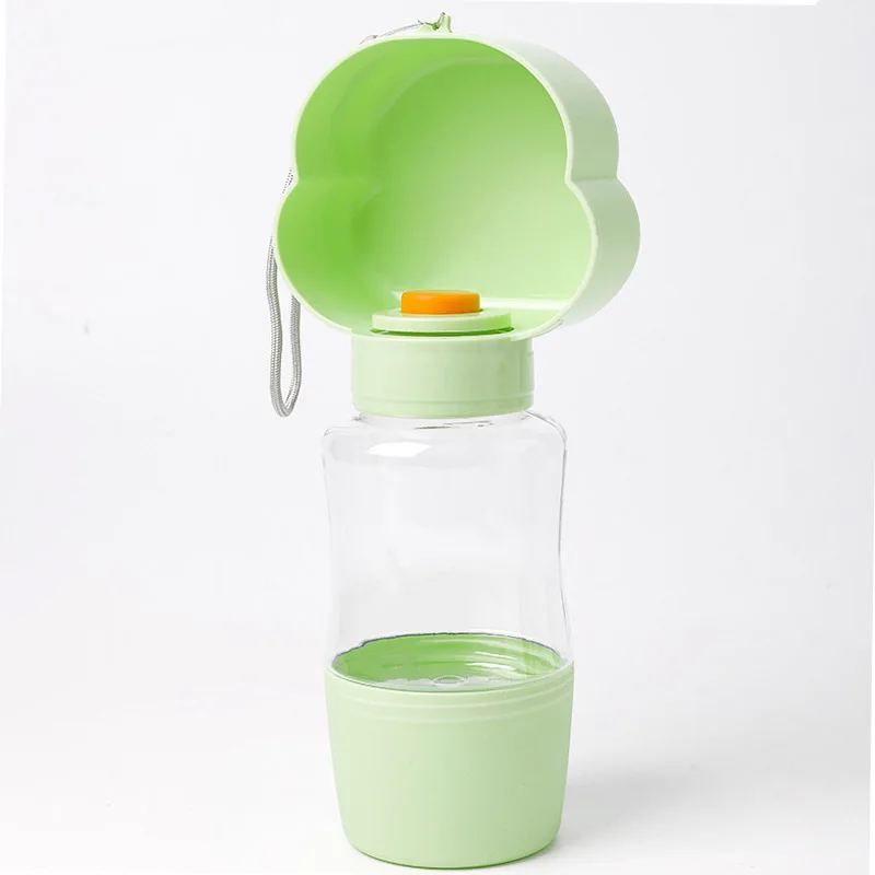 Xianchanpets 350ml Stainless Steel Portable Dog Water Bottle Go out Water Dispenser with Accompanying Cup for Travel Feeding