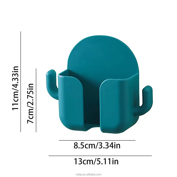 Wholesale Household Multifunctional Wall Mounted Storage Plastic Adhesive Phone Shelf Remote Control Storage Box