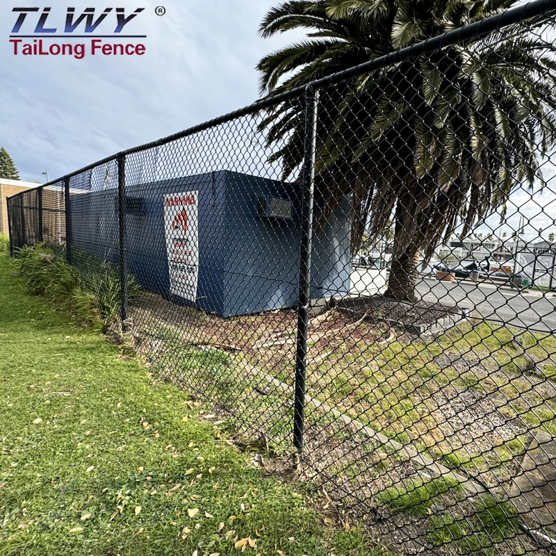 Industry Metal Heavy Gauge Border Fence Chain Link Temporary Fence With Privacy Screen