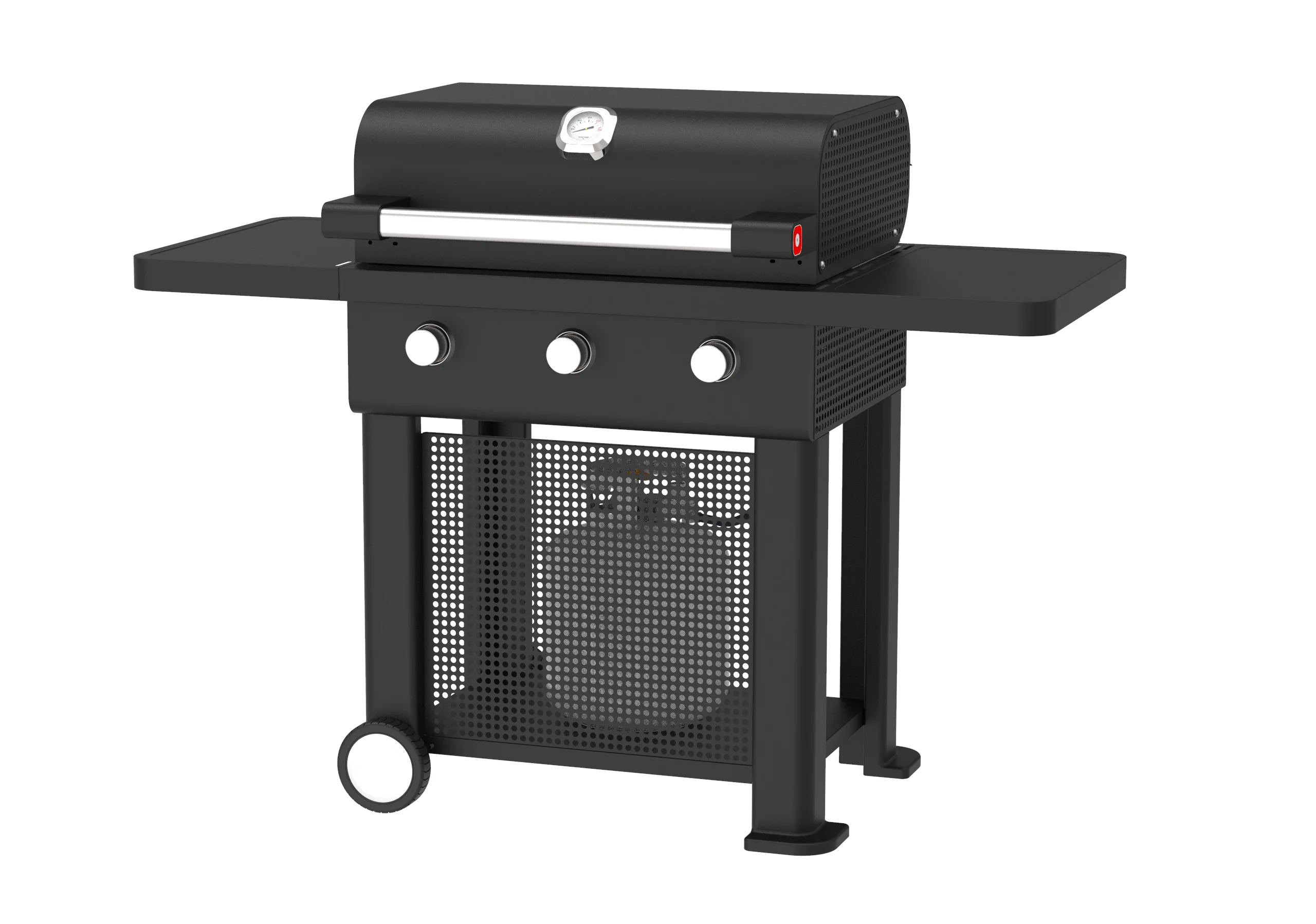 Outdoor Kitchen Cooking Charcoal Gas 3 Burners Smoker Grill Machine large gas bbq grills barbecue