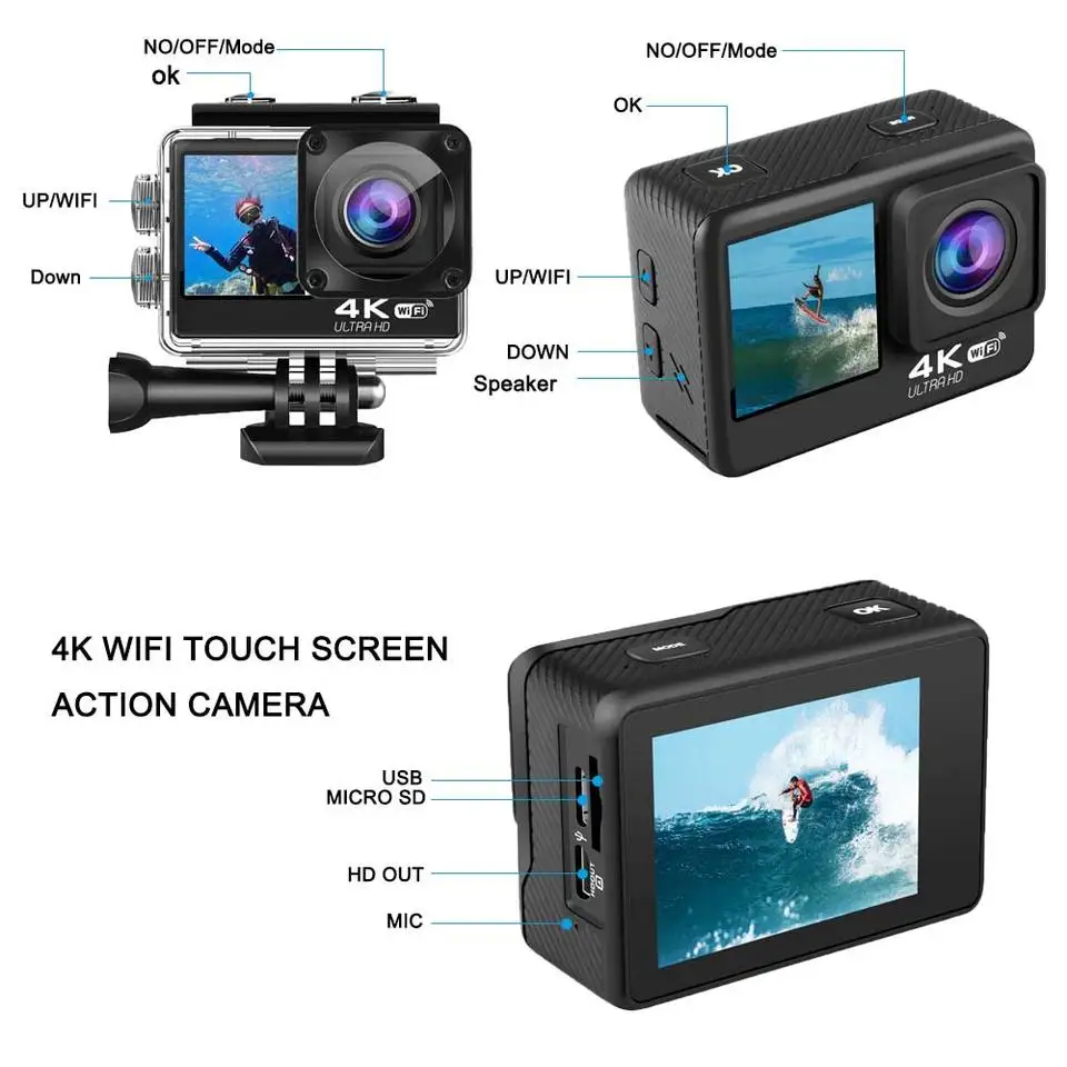 action camera wifi hd touch screen video recording low price  9 max