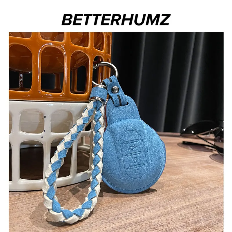 Alcantara For BMW Mini COOPERS ONE JCW F56 F55 F54 F57 F60 R55 R56 R57 R58 R59 R60 S Roadster Cover Keychain Accessories