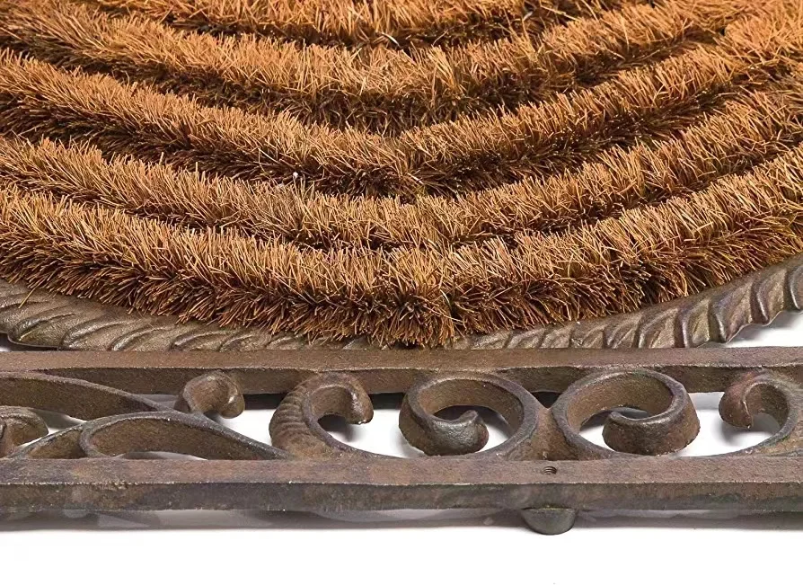 Cast Iron Hedgehog Door Mat with Coconut Liner country style antique iron foot mat Outdoor Garden Rug non-slip doormat