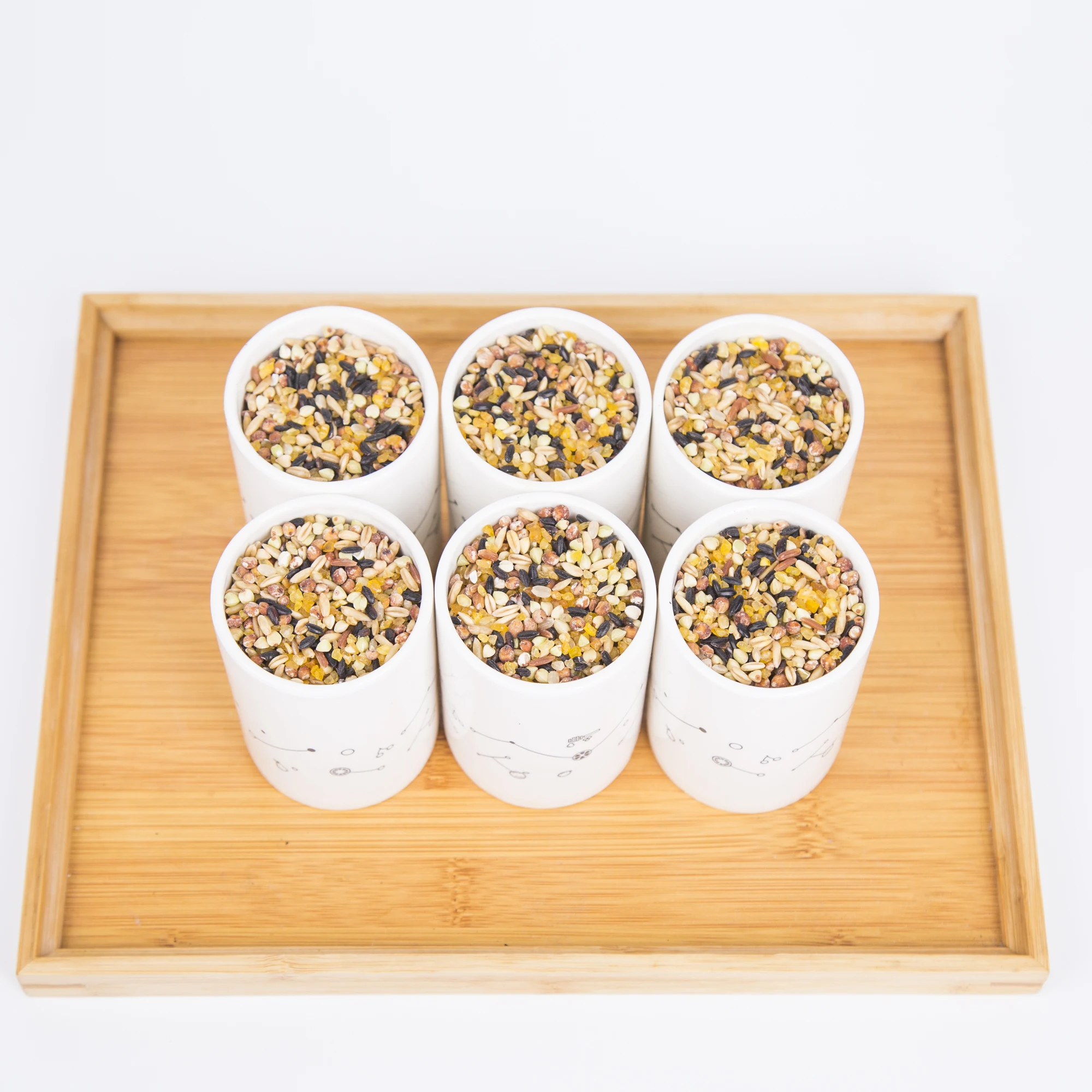 red color rice brown black white rice barley buckwheat delicious porridge for people