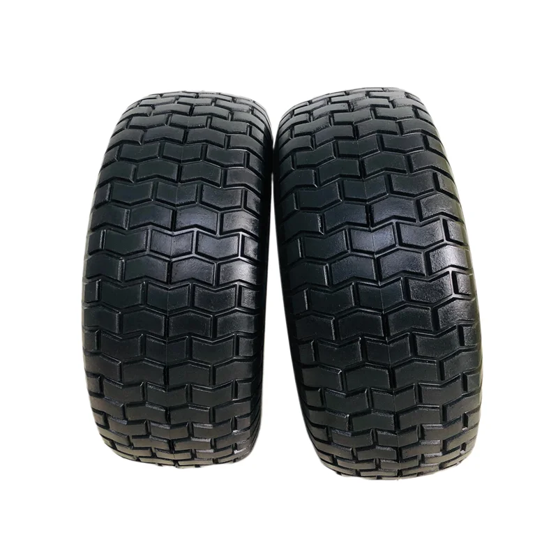 High Quality 16 inch 6.50-8 Polyurethane Puncture Proof Flat Free Pu Foam Tyre With Bearing lawnmower wheels