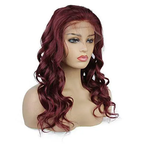 
Kbeth Colored Body Wave 99J Burgundy Lace Front Wig Pre Plucked Glueless Perruque Longue Red Human Hair Wigs For Women 250% Dens 