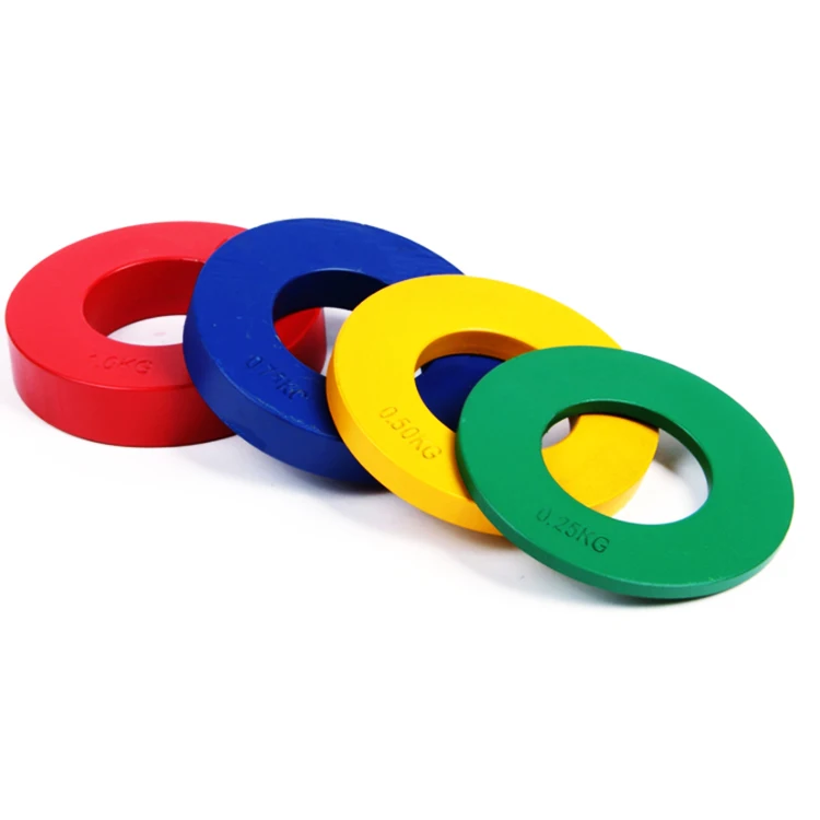 Dongshang Micro Fractional Weight Plate Set 0.25 Kg,0.5Kg,0.75Kg,1Kg For Barbells