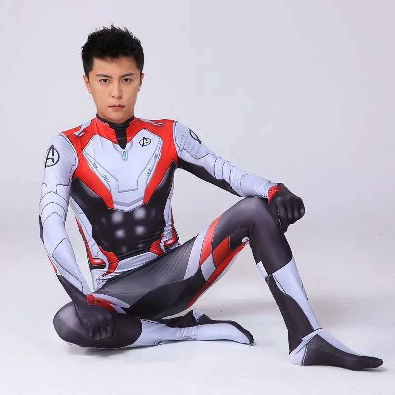 Ecoparty Costumes New Style Avenger 4 Endgame Quantum Realm Cool Superhero Cosplay Zentai Bodysuit Jumpsuits For Men Adults