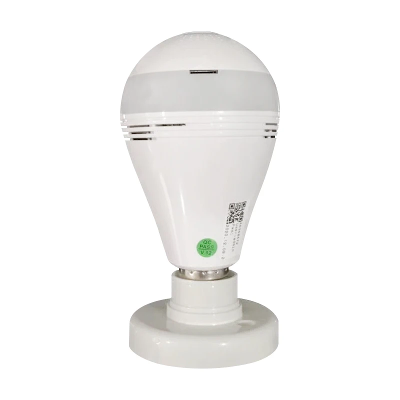 V380 Wifi Light Bulb  Panoramic Camera 1080p Hd Lamp Holder Home Security Wireless Spotlight Camera