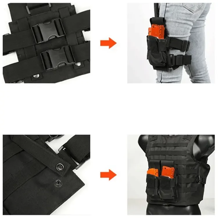 Molle Tactical Holster Puttee Thigh Leg Bag with Magazine Pouch Outdoor Hunting Camping Accessories