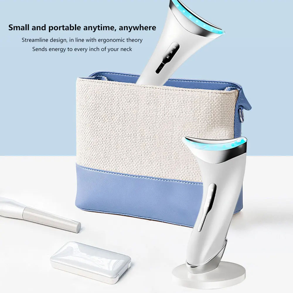 Beauty Facial Led Light Therapy Massager Lymphatic Drainage Microcurrent Neck Tightening Face Sculpting Device For Double Chin