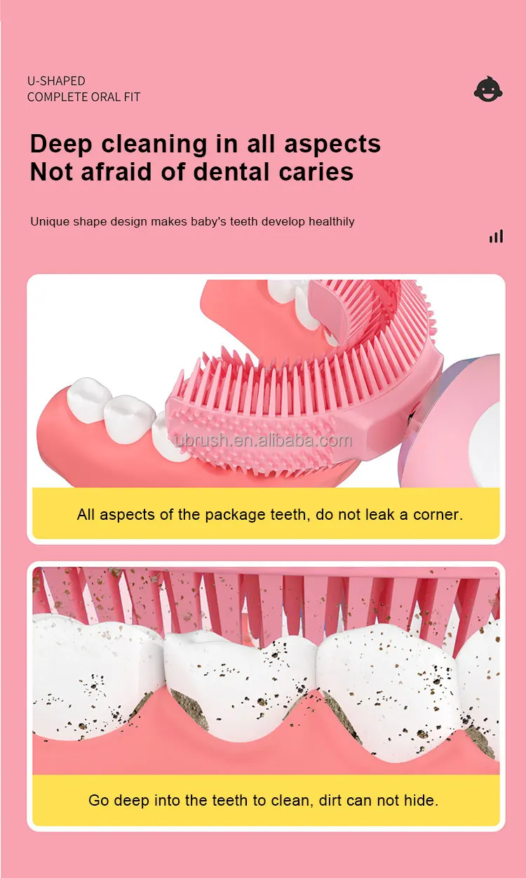 Protect children's gums lovely children u shaped toothbrush multfunction nano soft kids toothbrush u-shape toothbrush holder.jpg