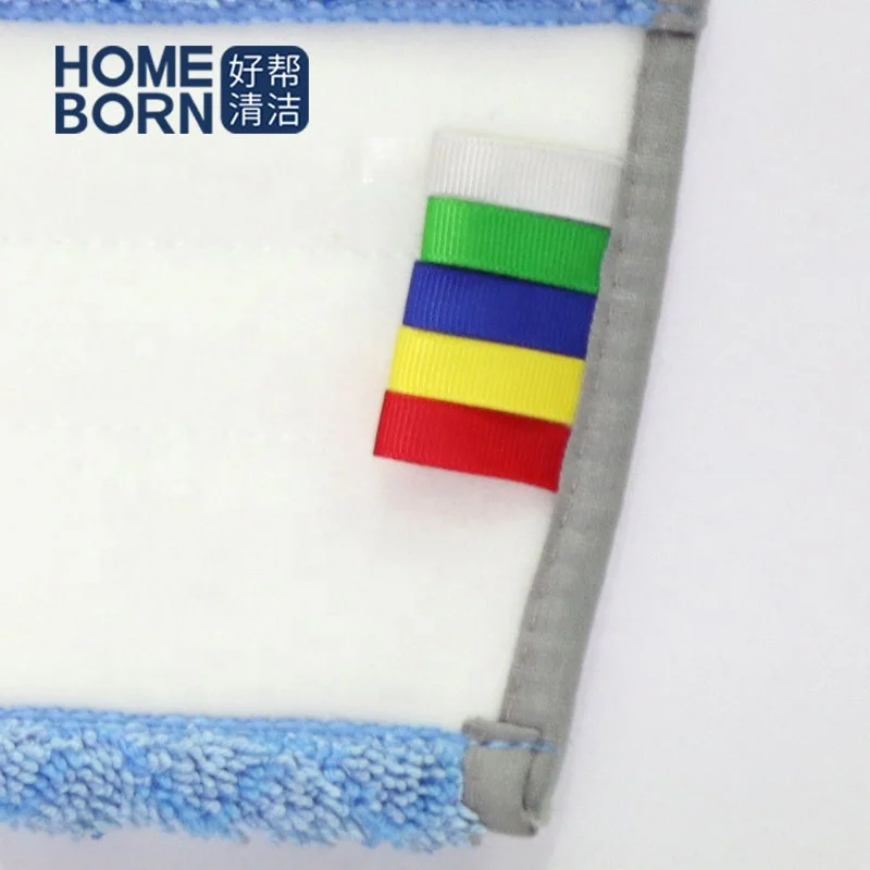 Xingtai hot magic microfiber mop pad yarn refill flat mop head with four colors hanging ear