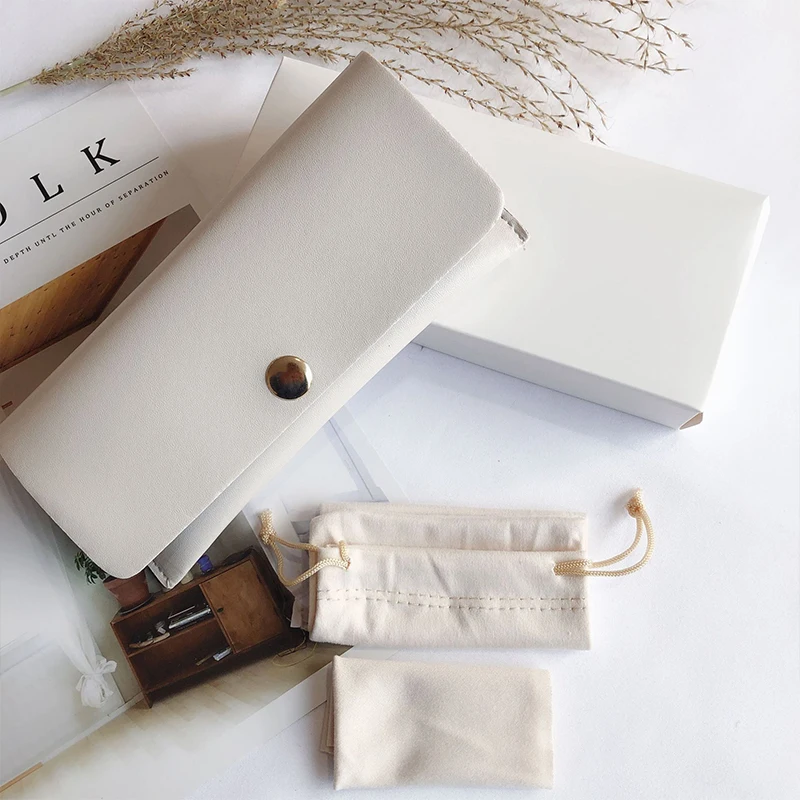 
LH008 High Quality Brand Design Custom Logo Leather Eye Glasses Cases Eyewear Box Eyeglasses Bag 