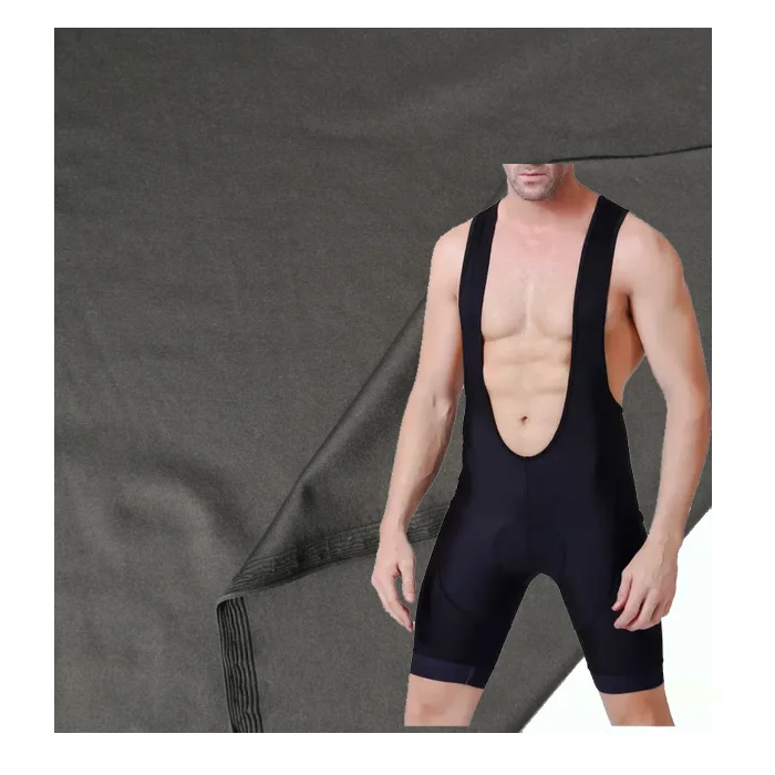 High quality anti see through  nylon spandex compression fabric 75% nylon 25% spandex for women cycling bib shorts