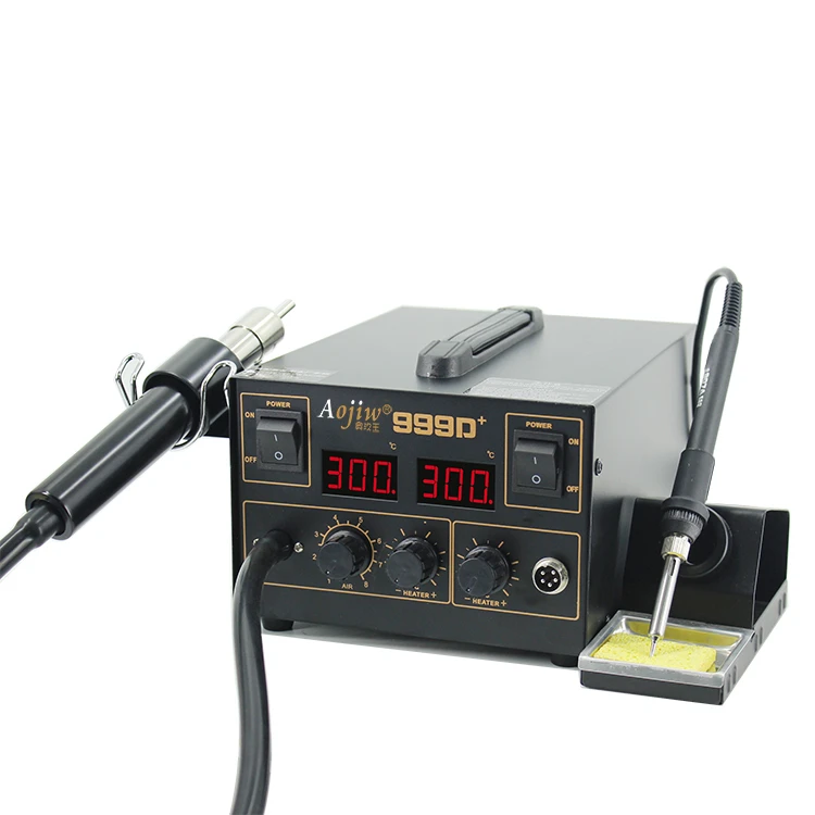 Воздушный насос SMD типа Aojiw 2-в-1 999D + пистолет горячего воздуха разборный сварочный стол промышленный источник питания