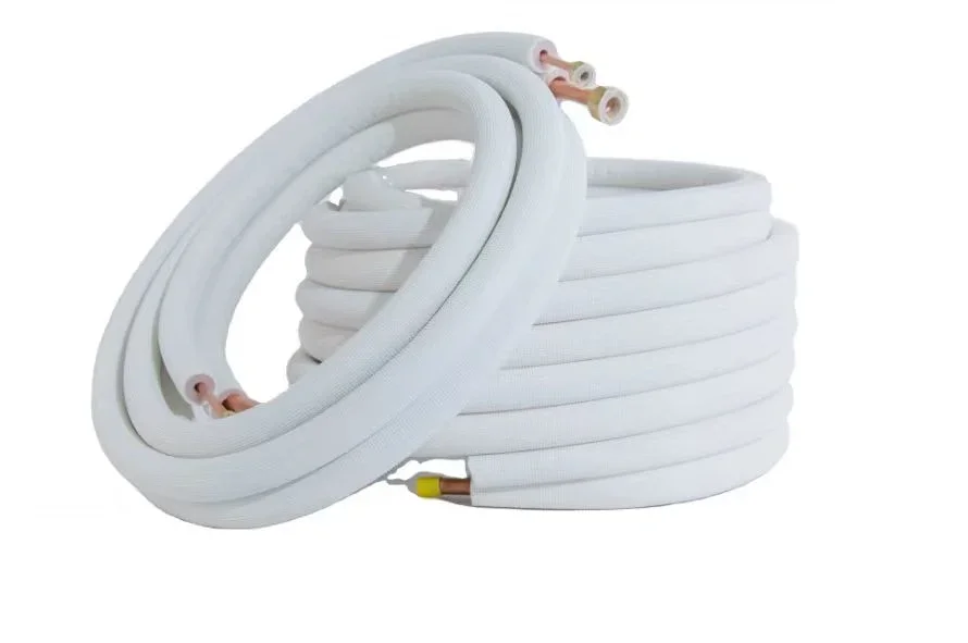 Insulated Air Conditioner Copper Pipe Tube with Spiral Waves 3m 5m 7m Insulated Air Conditioner Copper Tube with Corrugation