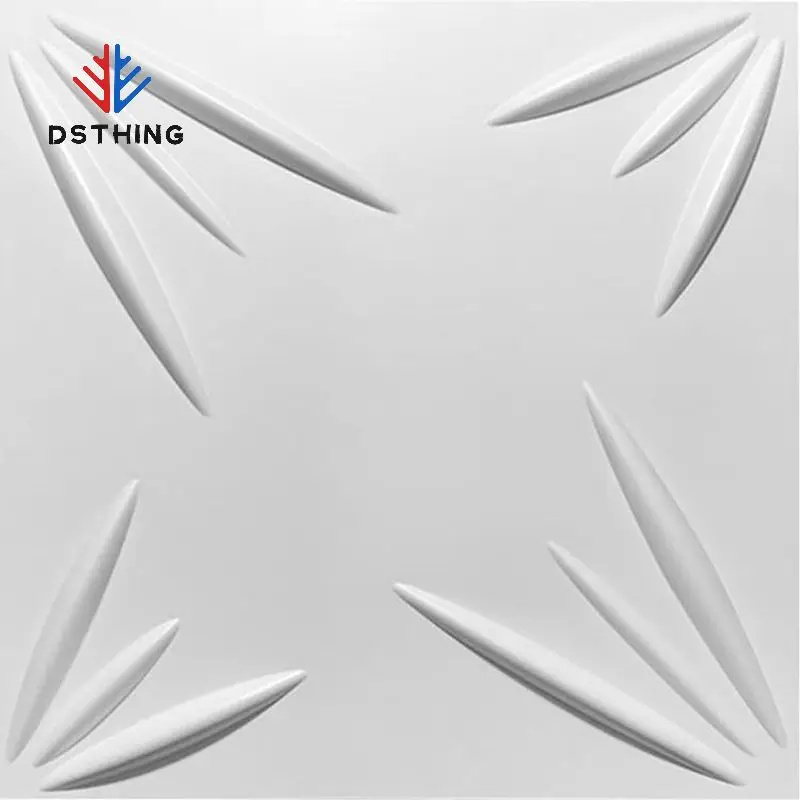 DSTHING D056 Extremely Outstanding Quality Green Material Decorative 3d Pvc Wall Panel For Household