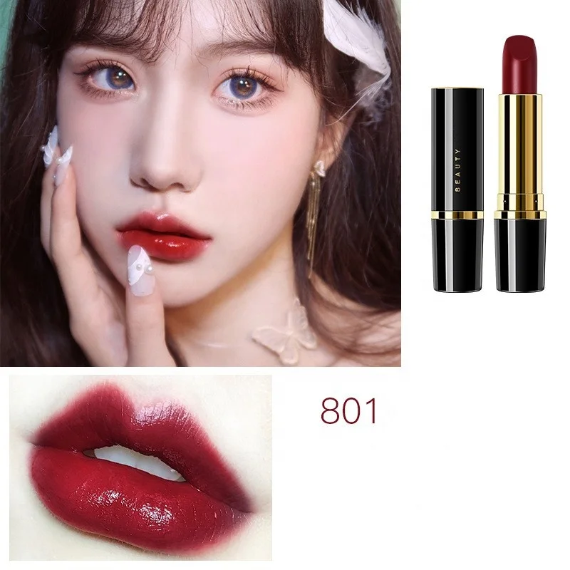 Lipstick Moisturizing Waterproof Sweat-proof Easy Coloring Not Easy To Decolorize Lipstick Cosmetics Long Lasting Lip Stick