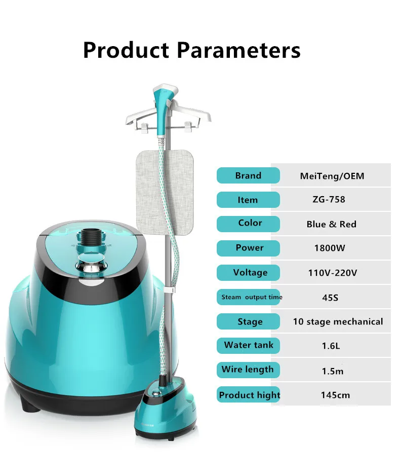Professional 10-Hole Steam Nozzle Anti-Scalding Catheter of Iron Portable Garment Steamer Hand Held