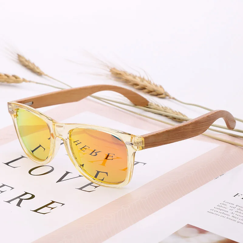 2023 New Bamboo and Wood Glasses Frame Polarizing Sunglasses Transparent Fashion unisex Sunglasses