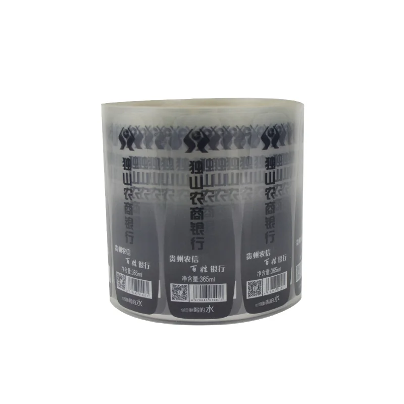 Custom Printing Transparent Waterproof Adhesive Bopp Mineral Water Bottles Labels For Plastic Bottle Label Sticker