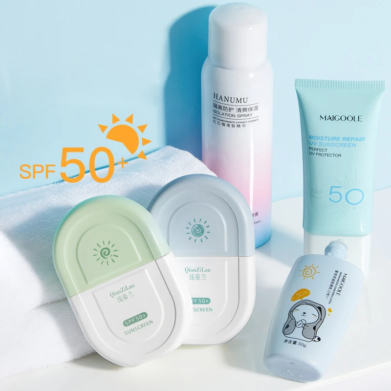 Sun Cream SPF50+ PA+++ Protector Anti Sunburn Sunblocking Lotion Sundown Sunscreen Cream Private Label Waterproof Spf 50 OEM