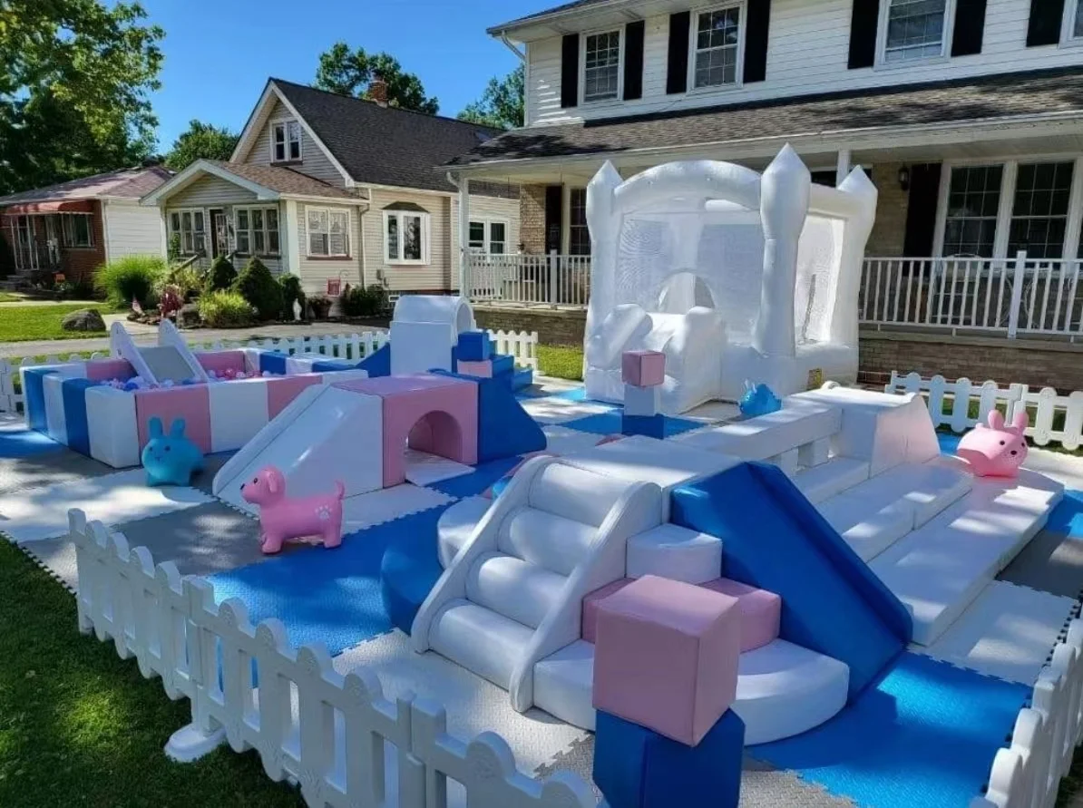 Manufacturer White Fence Kids Outdoor Soft Playground for Children Toys Play Set