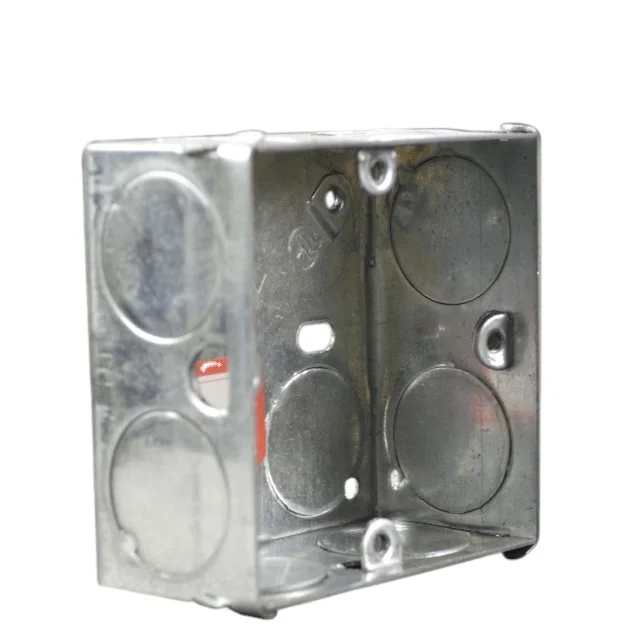 Recessed fixed lugs single galvanised steel metal back box