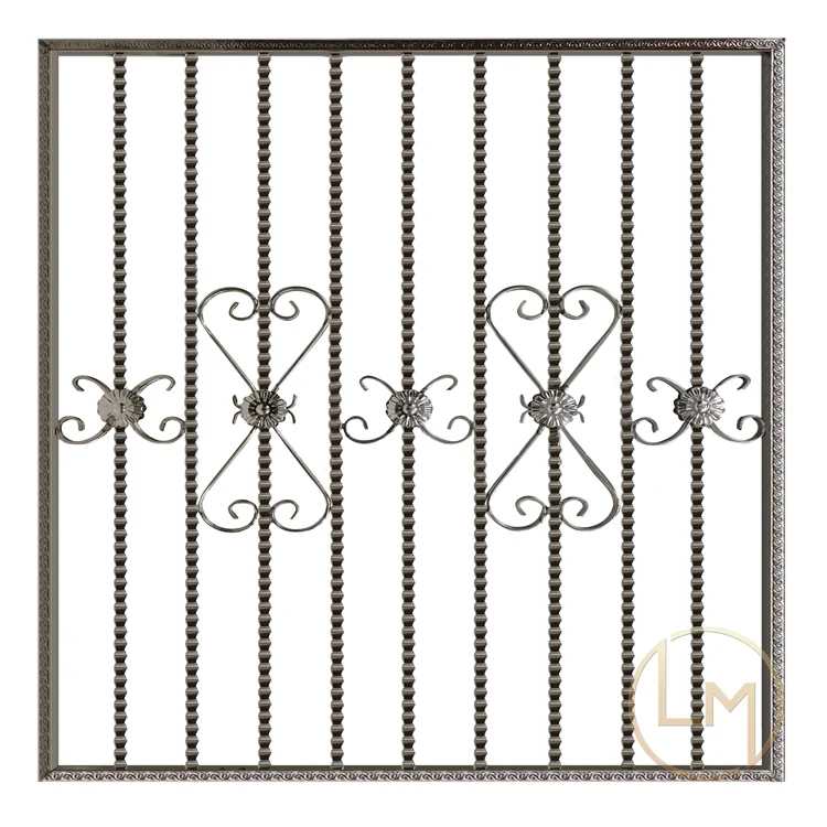 High Quality New Modern Dubai Simple Big Steel Wrought Iron Window Grill Design
