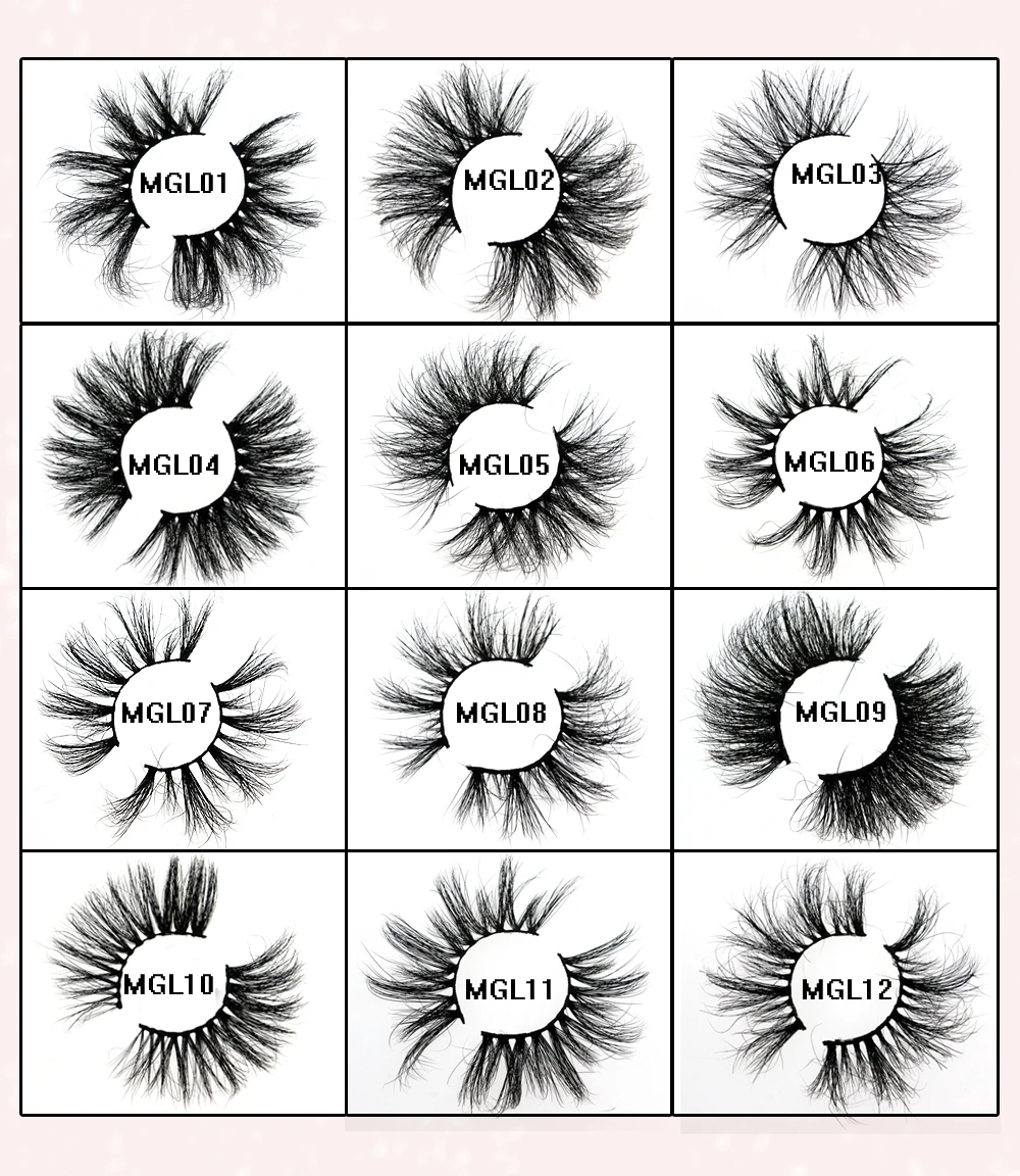 
Full strip lashes 3D Real Mink Lashes Multilayer Soft Thick 25mm False Eyelashes 