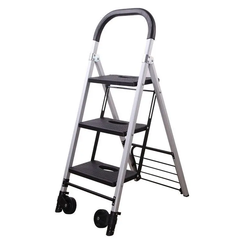 Handrail Household Ladder anti-slip homeuse Folding Aluminum multifunctional handling cart trolley step industrial ladder