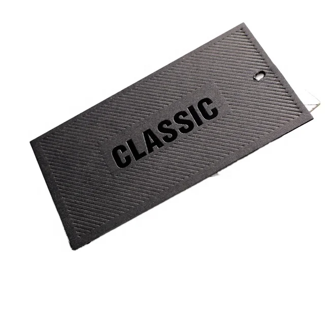 Custom embossed hanging paper tag  labels for clothing